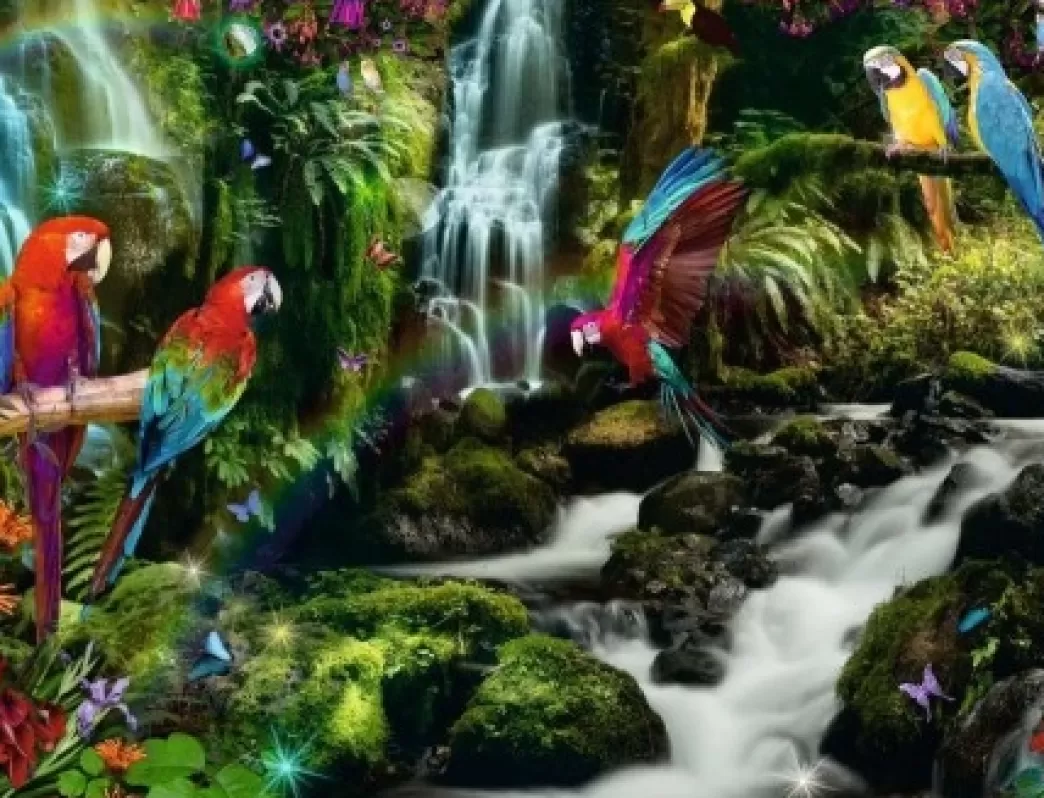 Ravensburger Vogelpuzzels>: Bonte Papegaaien In De Jungle (2000) Vogelpuzzel