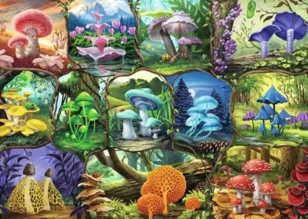 Ravensburger Collage Puzzels>: Mooie Paddenstoelen (1000) Legpuzzel