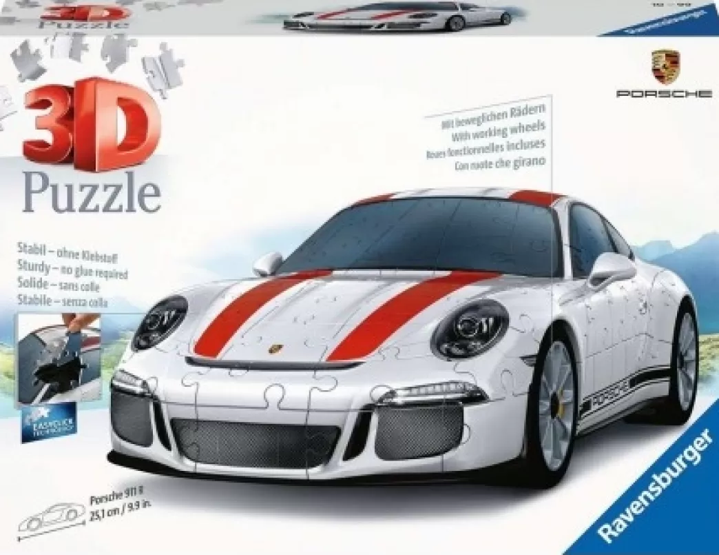 Ravensburger Autopuzzels>: Porsche 911R (108) 3D Puzzel