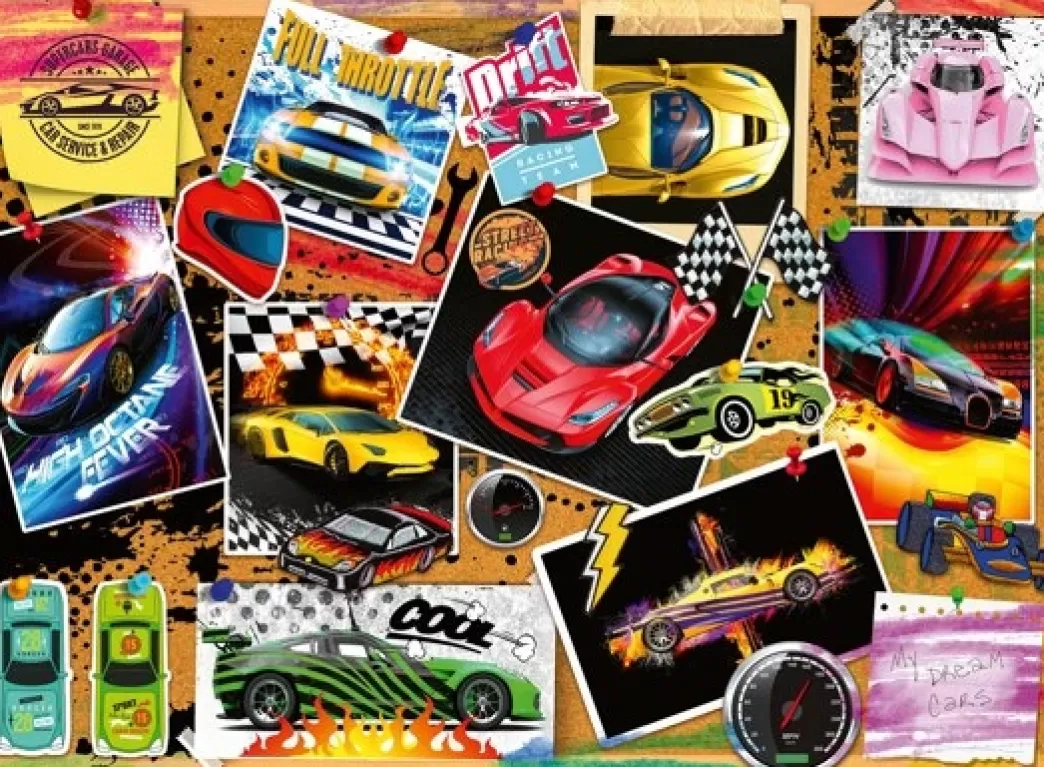 Ravensburger Autopuzzels>: Prikbord Met Raceauro's (100Xxl) Legpuzzel