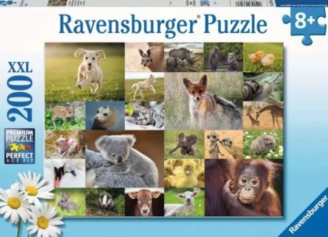 Ravensburger Collage Puzzels>: Schattige Babydieren (200Xxl) Kinderpuzzel
