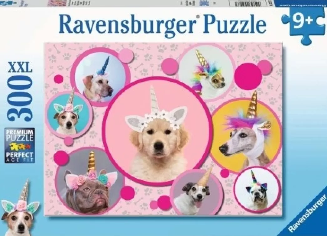Ravensburger Hondenpuzzels>: Schattige Eenhoorn-Honden (300Xxl) Kinderpuzzel