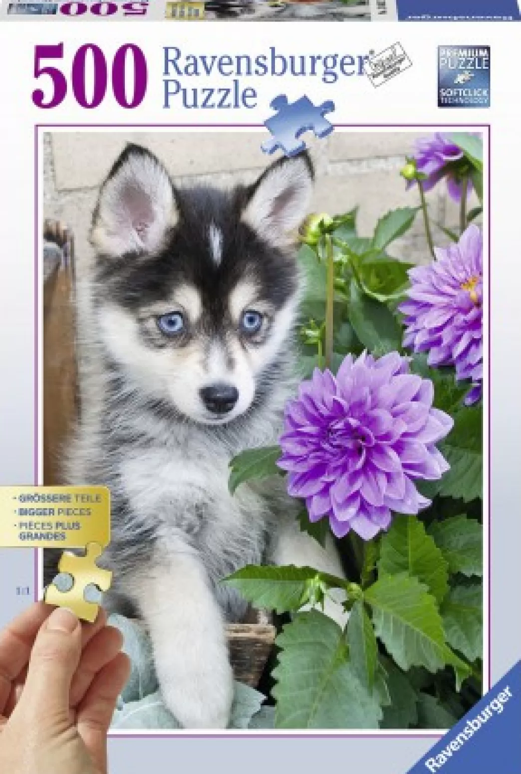 Ravensburger Hondenpuzzels>: Schattige Husky (500Xxl) Hondenpuzzel