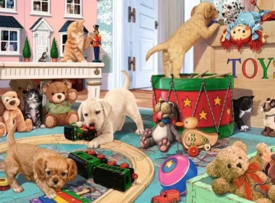 Ravensburger Hondenpuzzels>: Spelende Puppy's (150Xxl) Legpuzzel