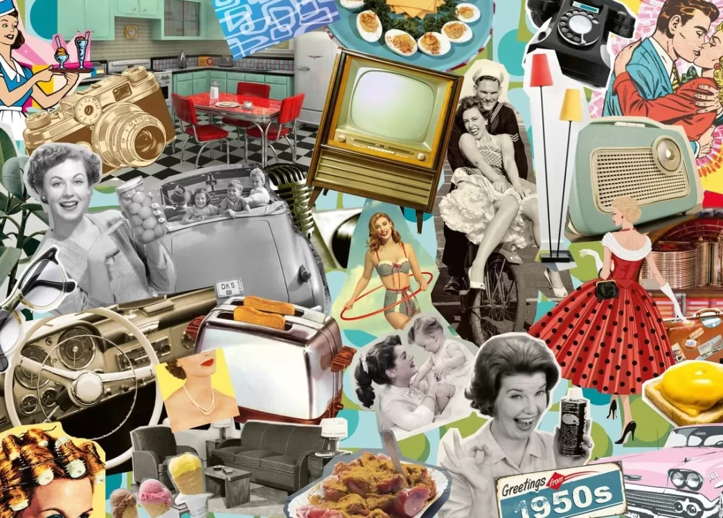 Ravensburger Collage Puzzels>: The 50S (1000) Legpuzzel