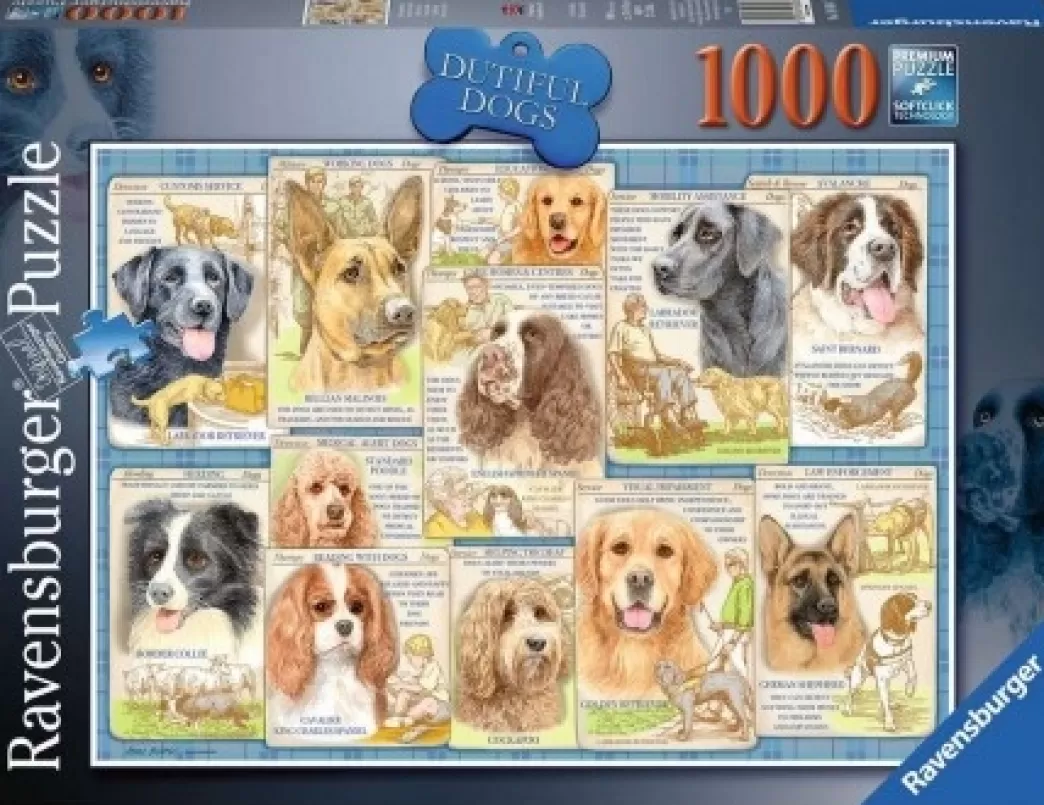 Ravensburger Hondenpuzzels>: Trouwe Honden (1000) Hondenpuzzel