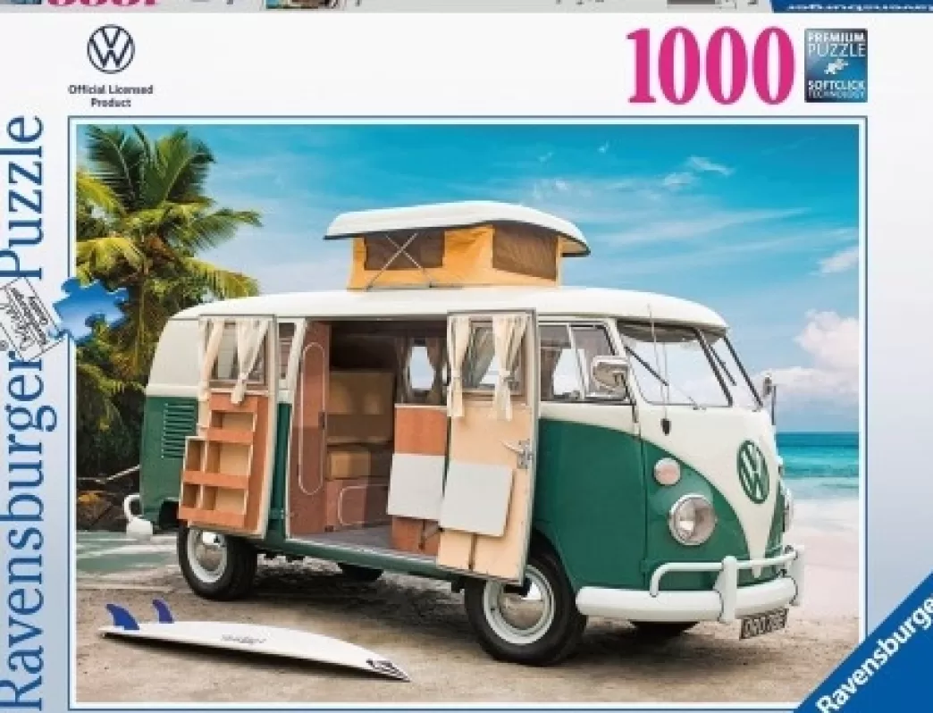Ravensburger Volkswagen Puzzels>: Volkswagen T1 Camper Van (1000) Autopuzzel