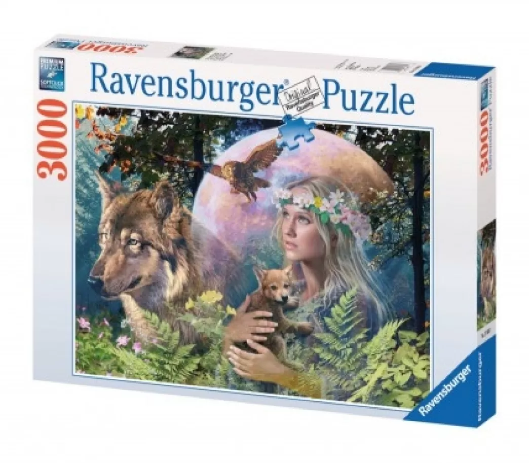 Ravensburger Wolvenpuzzels>: Wolven In De Maneschijn (3000) Wolvenpuzzel