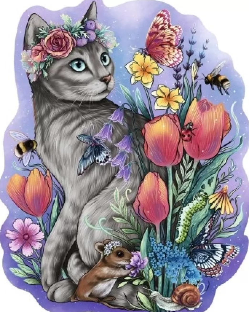 Ravensburger Kattenpuzzels>: Wooden Puzzle - Lovely Cat (150) Houten Puzzel