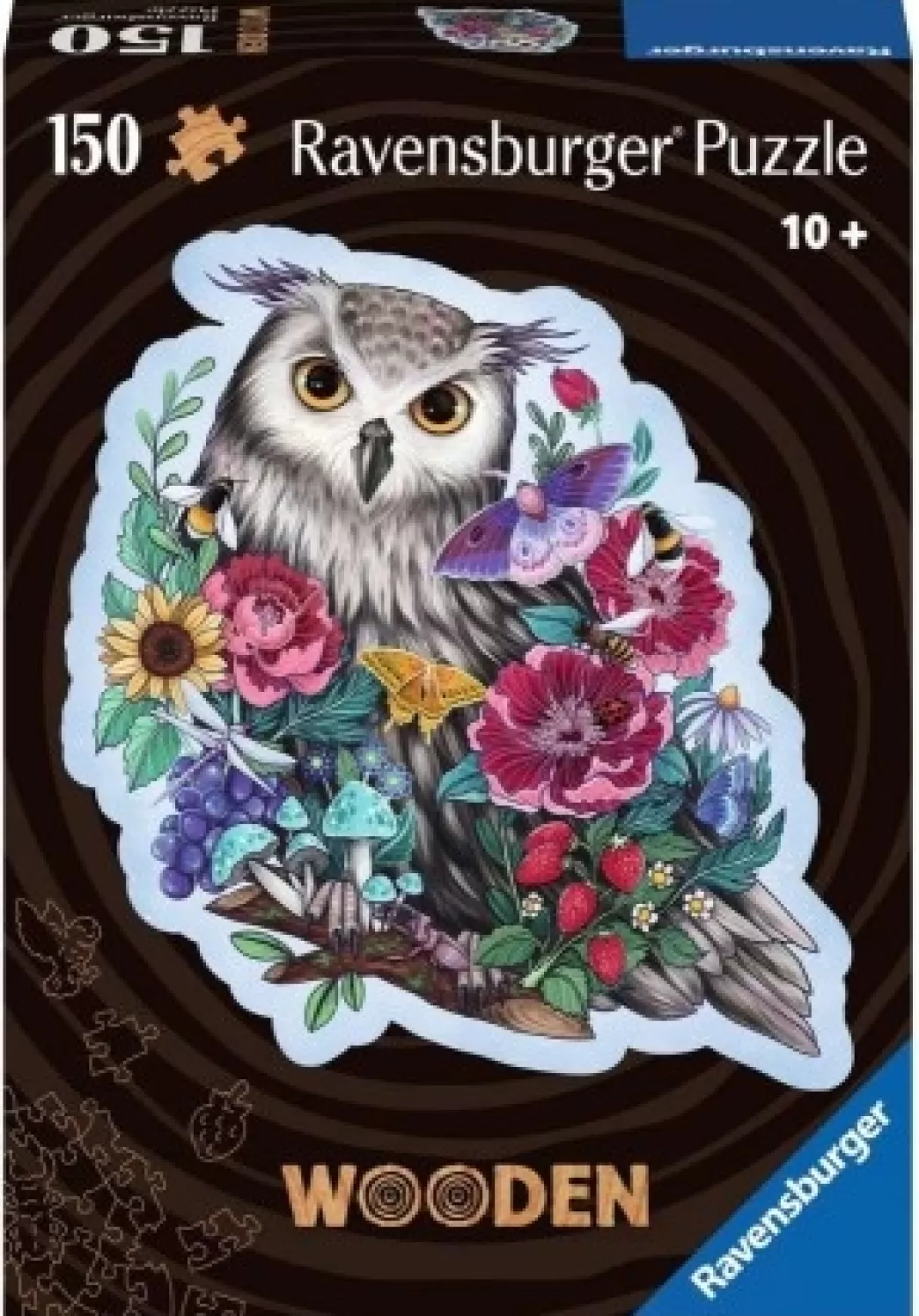 Ravensburger Vogelpuzzels>: Wooden Puzzle - Mysterious Owl (150) Houten Puzzel
