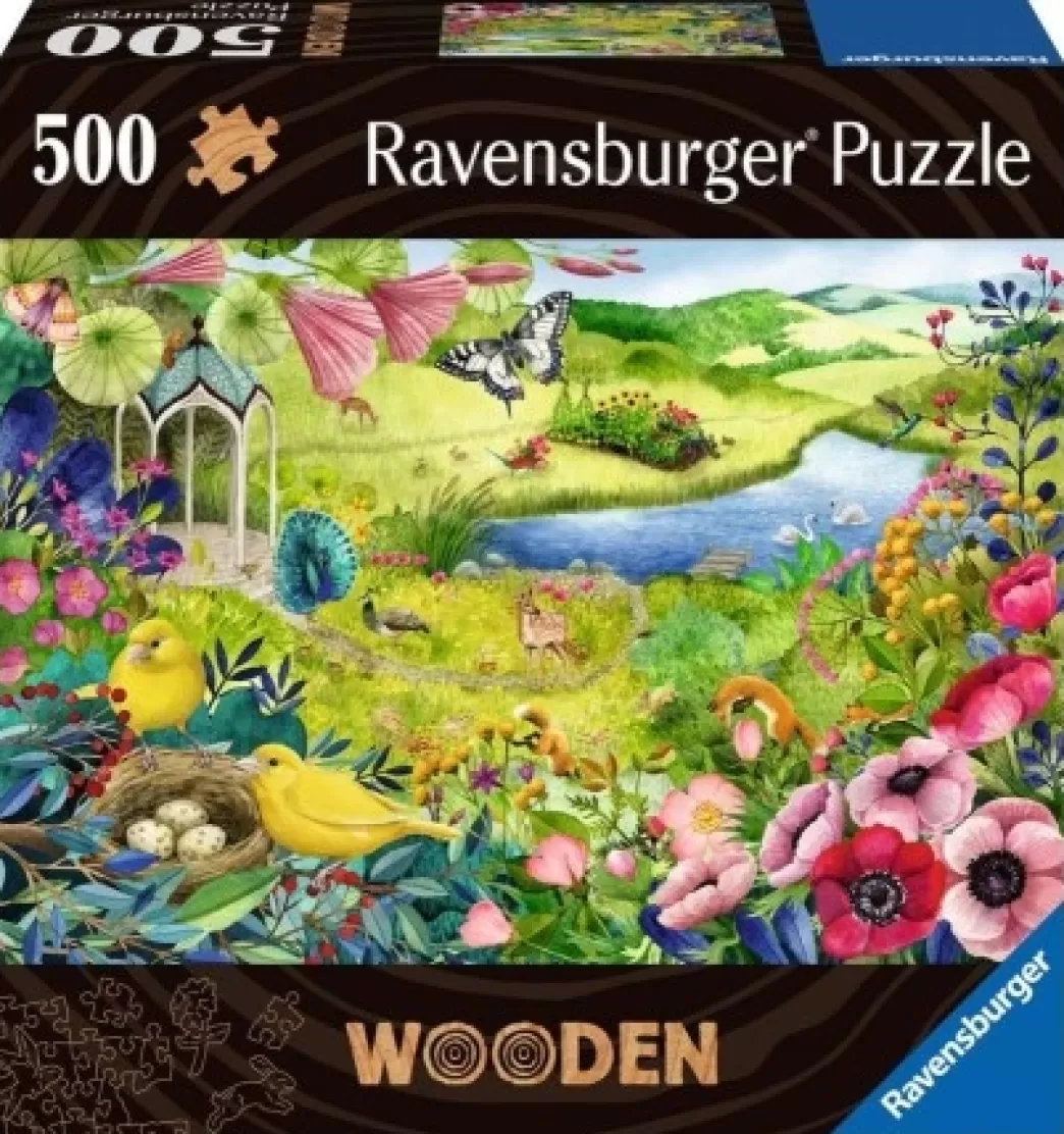 Ravensburger Pasen Puzzels>: Wooden Puzzle: Nature Garden (500) Houten Puzzel