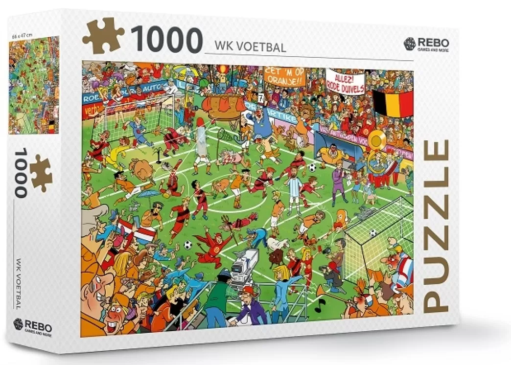 Rebo Games and More Voetbal Puzzels>Rebo: Wk Voetbal (1000) Cartoon Puzzel