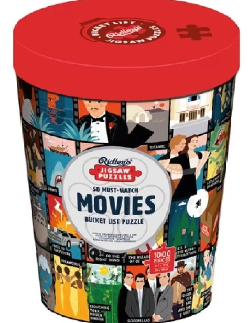 Ridley's Collage Puzzels>: 50 Must-Watch Movies (1000) Legpuzzel