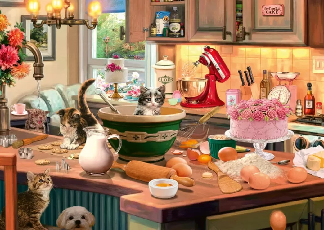 Schmidt Kattenpuzzels>: Aan De Keukentafel - Steve Read (1000) Legpuzzel