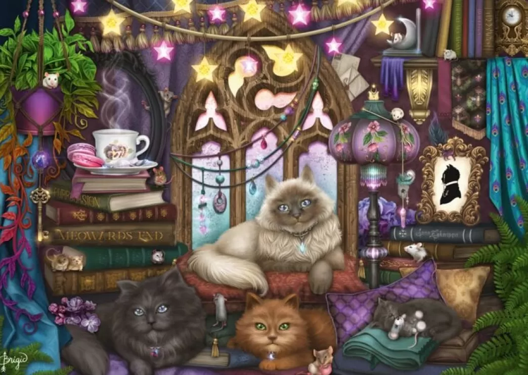 Schmidt Kattenpuzzels>: Brigid Ashwood - Cats And Sofa (1000) Kattenpuzzel