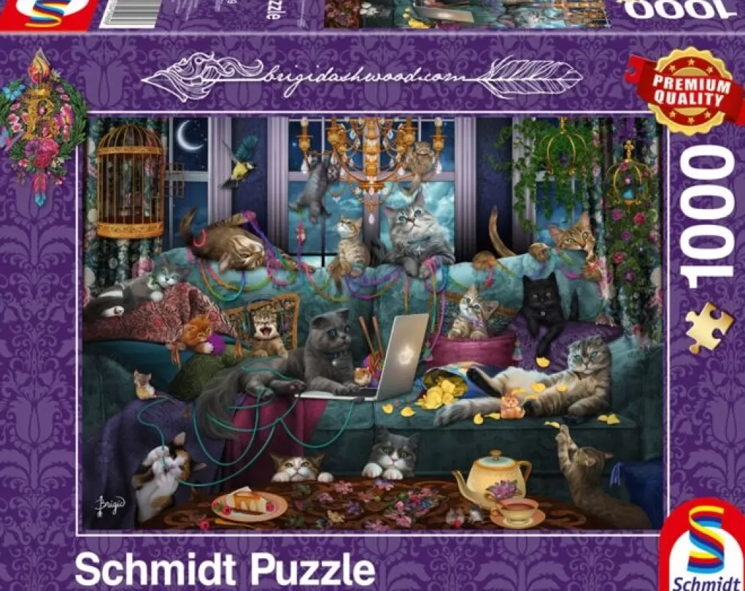 Schmidt Kattenpuzzels>: Brigid Ashwood - Quarantine Cats (1000) Kattenpuzzel