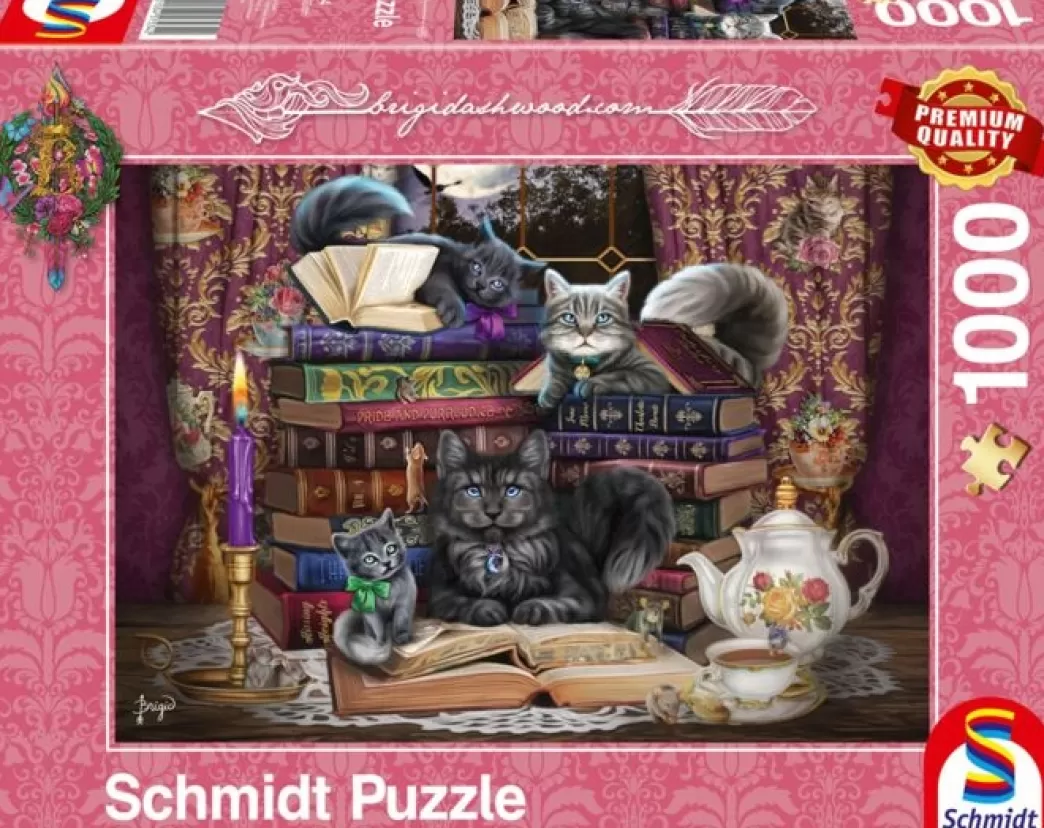 Schmidt Kattenpuzzels>: Brigid Ashwood - Storytime Cats (1000) Kattenpuzzel