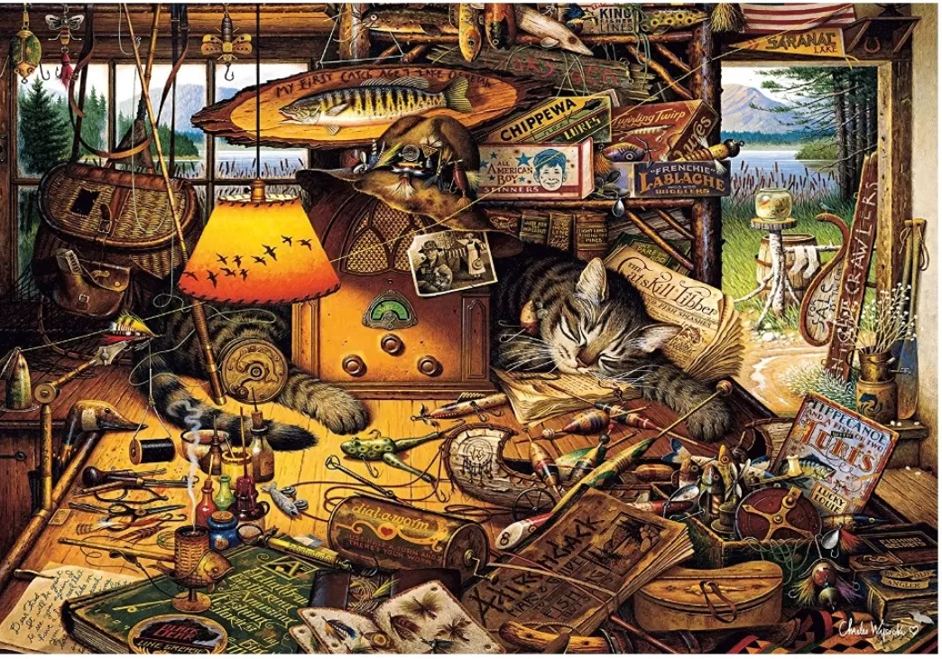 Schmidt Kattenpuzzels>: Max In De Adirondack Mountains (1000) Legpuzzel