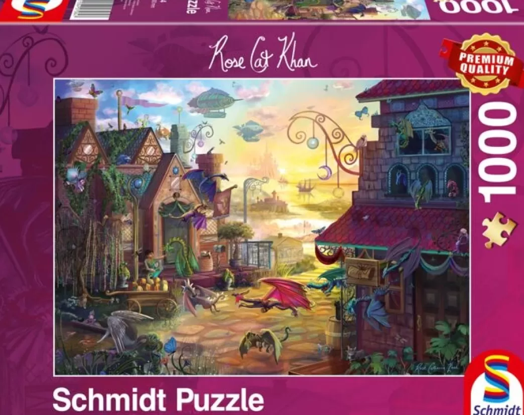Schmidt Fantasy Puzzels>: Rose Cat Khan - Drakenpost (1000) Fantasypuzzel