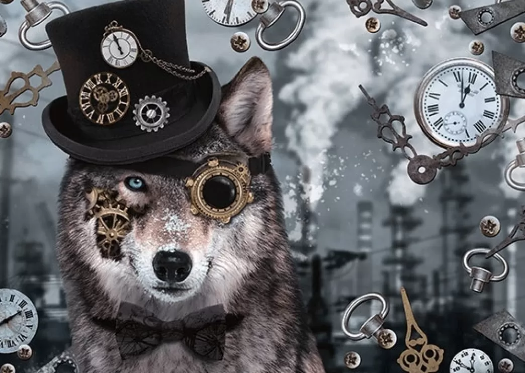 Schmidt Wolvenpuzzels>: Steampunk Wolf (1000) Wolvenpuzzel