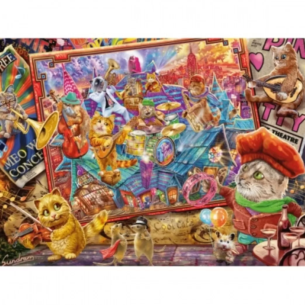 Schmidt Kattenpuzzels>: Steve Sundram - Kattengekte (1000) Kattenpuzzel