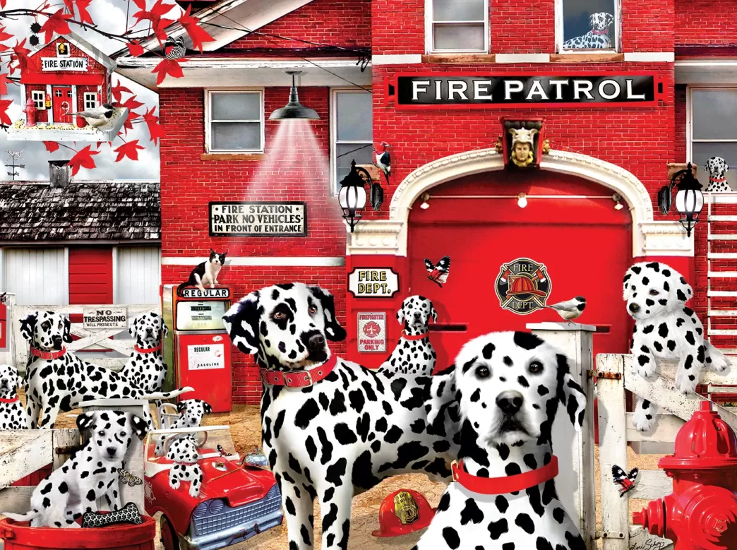 SunsOut Hondenpuzzels>: Dalmatian Station (1000) Hondenpuzzel