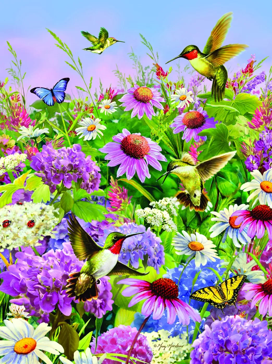 SunsOut Vogelpuzzels>: Garden Flight (1000) Verticale Puzzel