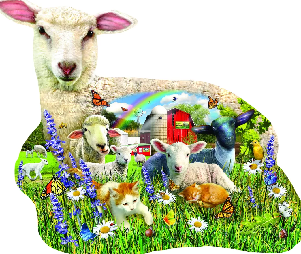 SunsOut Pasen Puzzels>: Lamb Shop (1000Xl) Shaped Puzzel