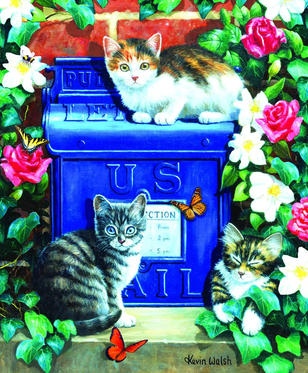 SunsOut Kattenpuzzels>: Mail Box Kittens - Kevin Walsh (1000) Kattenpuzzel