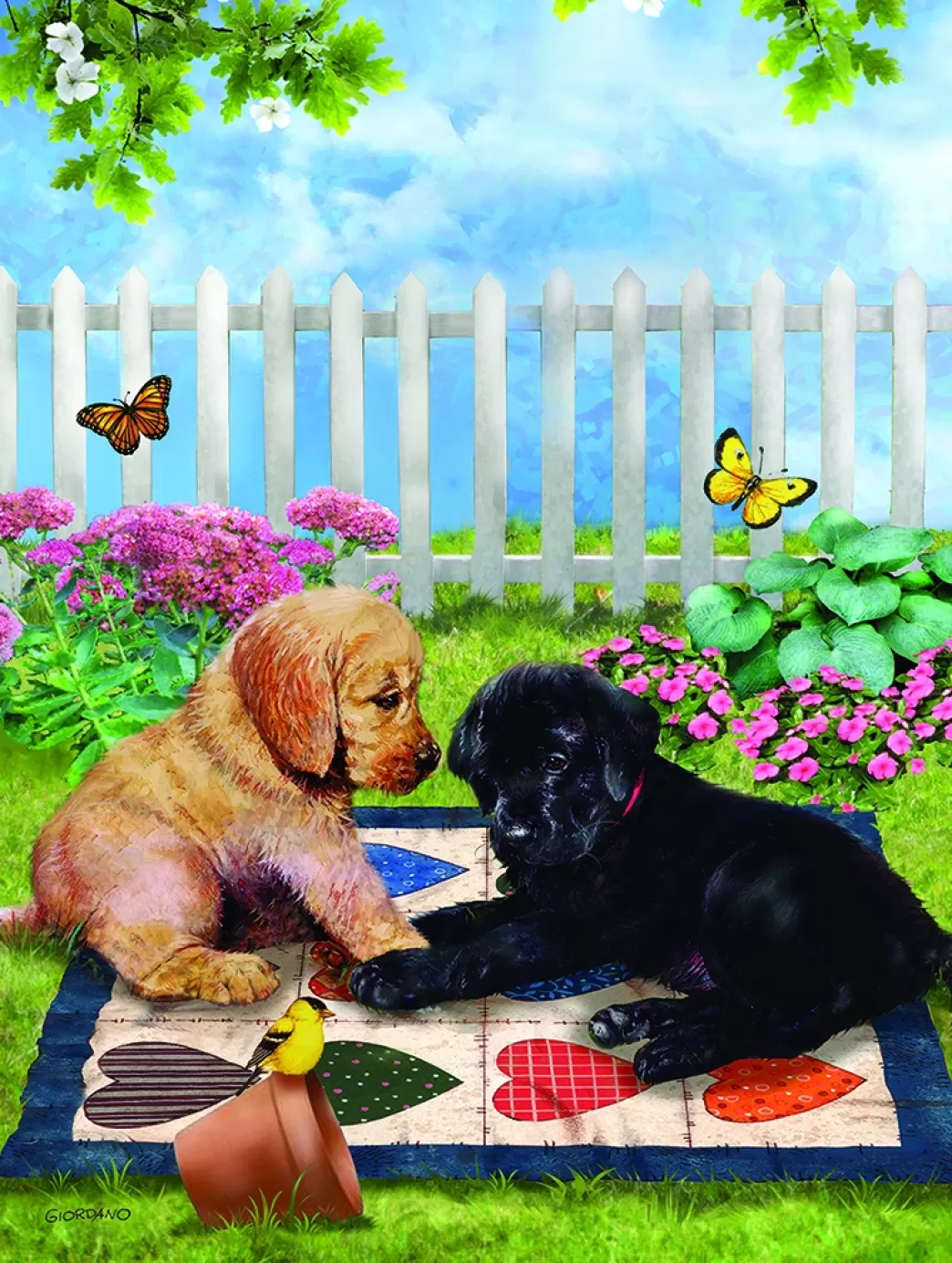 SunsOut Hondenpuzzels>: Play Date (500) Verticale Puzzel