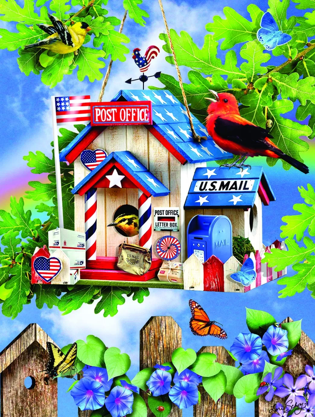 SunsOut Vogelpuzzels>: Post Office (500Xl) Verticale Puzzel