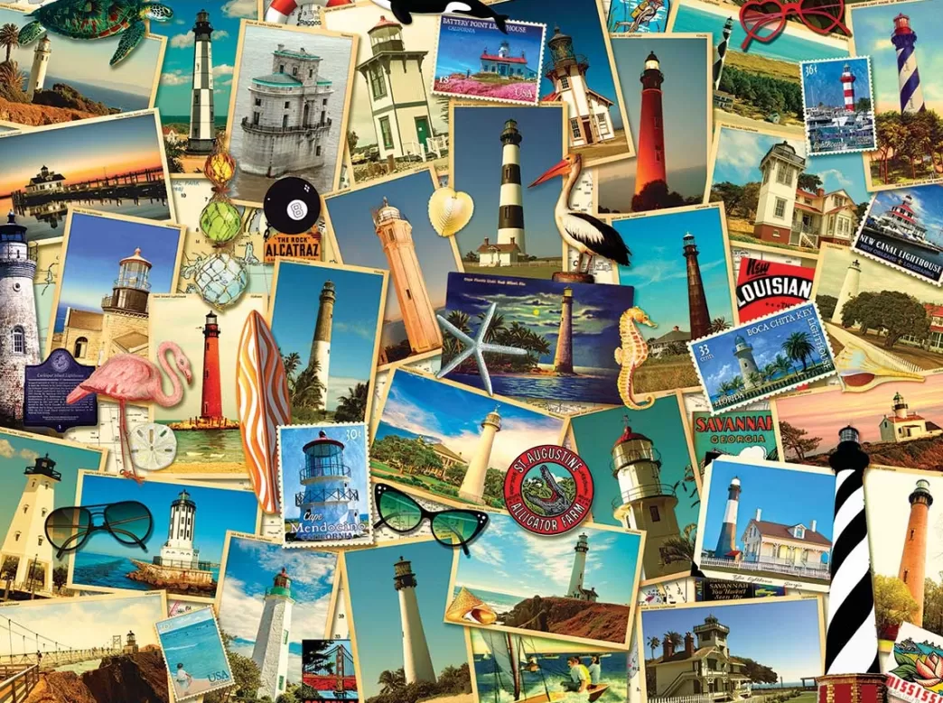 SunsOut Collage Puzzels>: Southern Lighthouses (1000) Legpuzzel