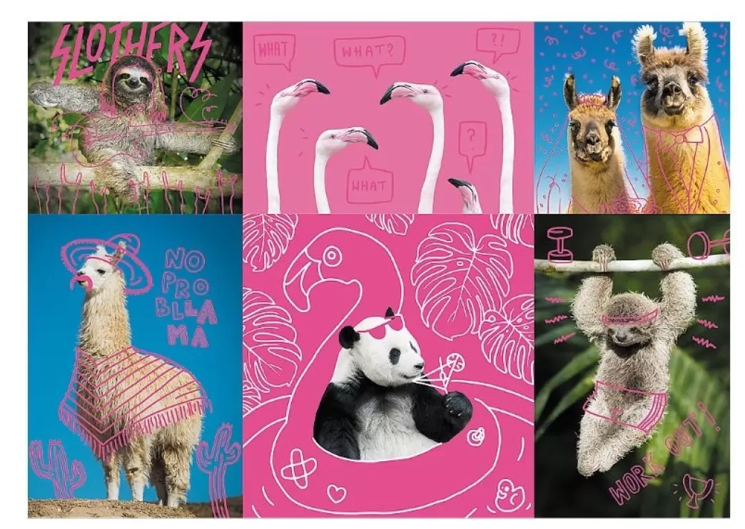 Trefl Collage Puzzels>: Crazy Animals (1000) Dierenpuzzel