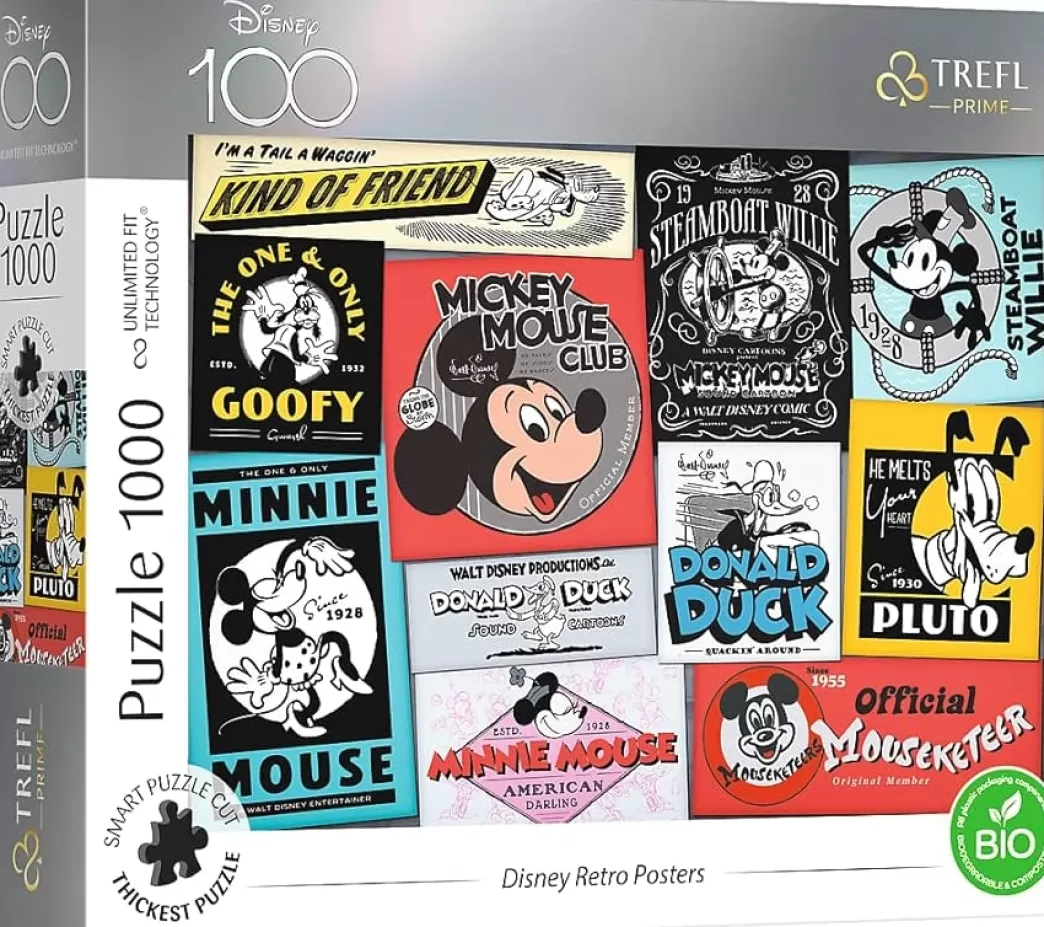 Trefl Collage Puzzels>: Disney Retro Posters (1000) Disneypuzzel