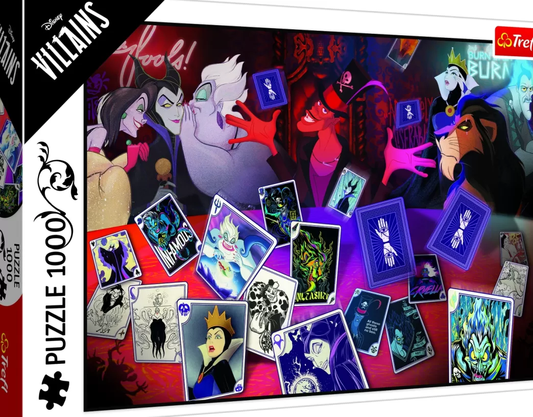 Trefl Collage Puzzels>: Disney Villains - Only Good Cards (1000) Legpuzzel