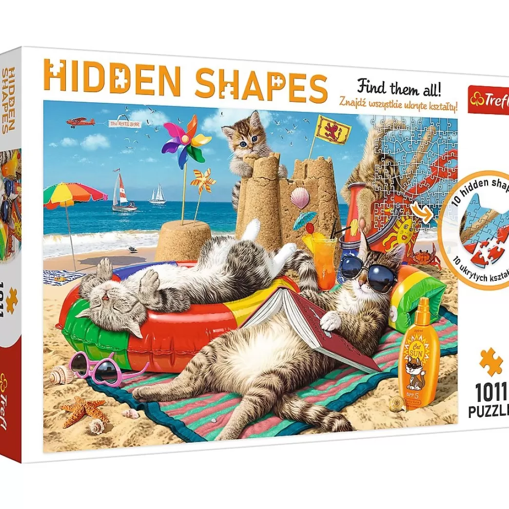 Trefl Kattenpuzzels>: Hidden Shapes - Cat Relaxation (1011) Kattenpuzzel