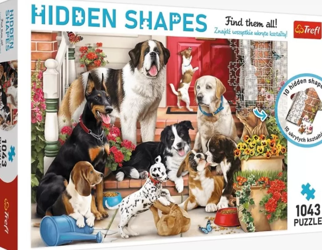 Trefl Hondenpuzzels>: Hidden Shapes - Dog Pranks (1043) Hondenpuzzel