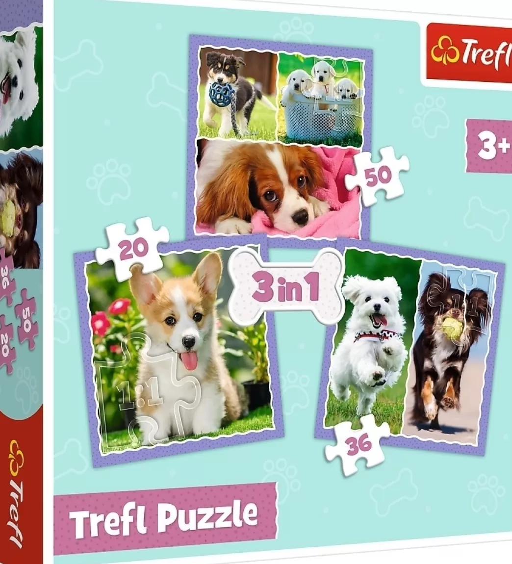 Trefl Hondenpuzzels>: Honden 3In1 (20/36/50) Kinderpuzzels