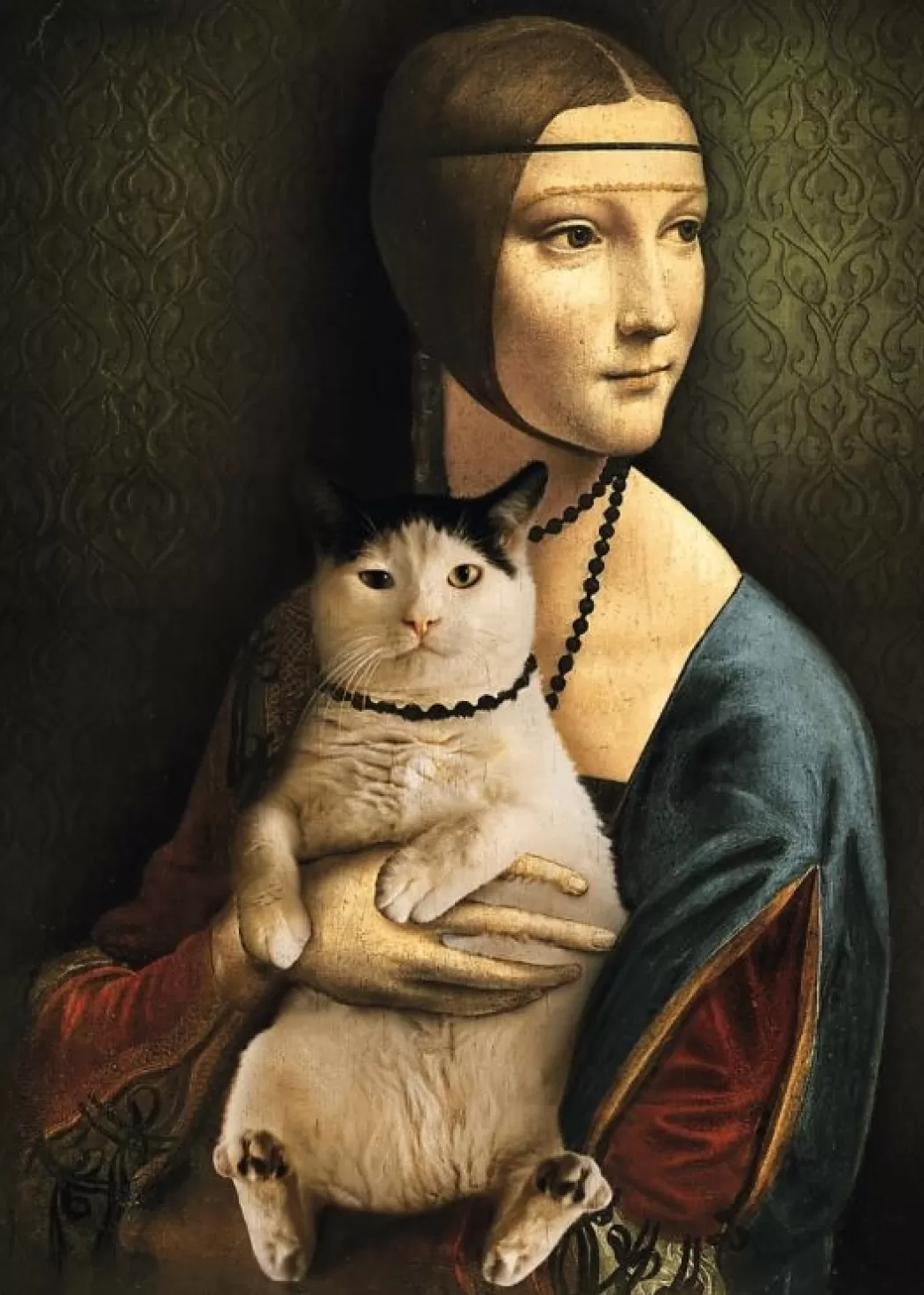 Trefl Kattenpuzzels>: Lady With A Cat (1000) Verticale Puzzel