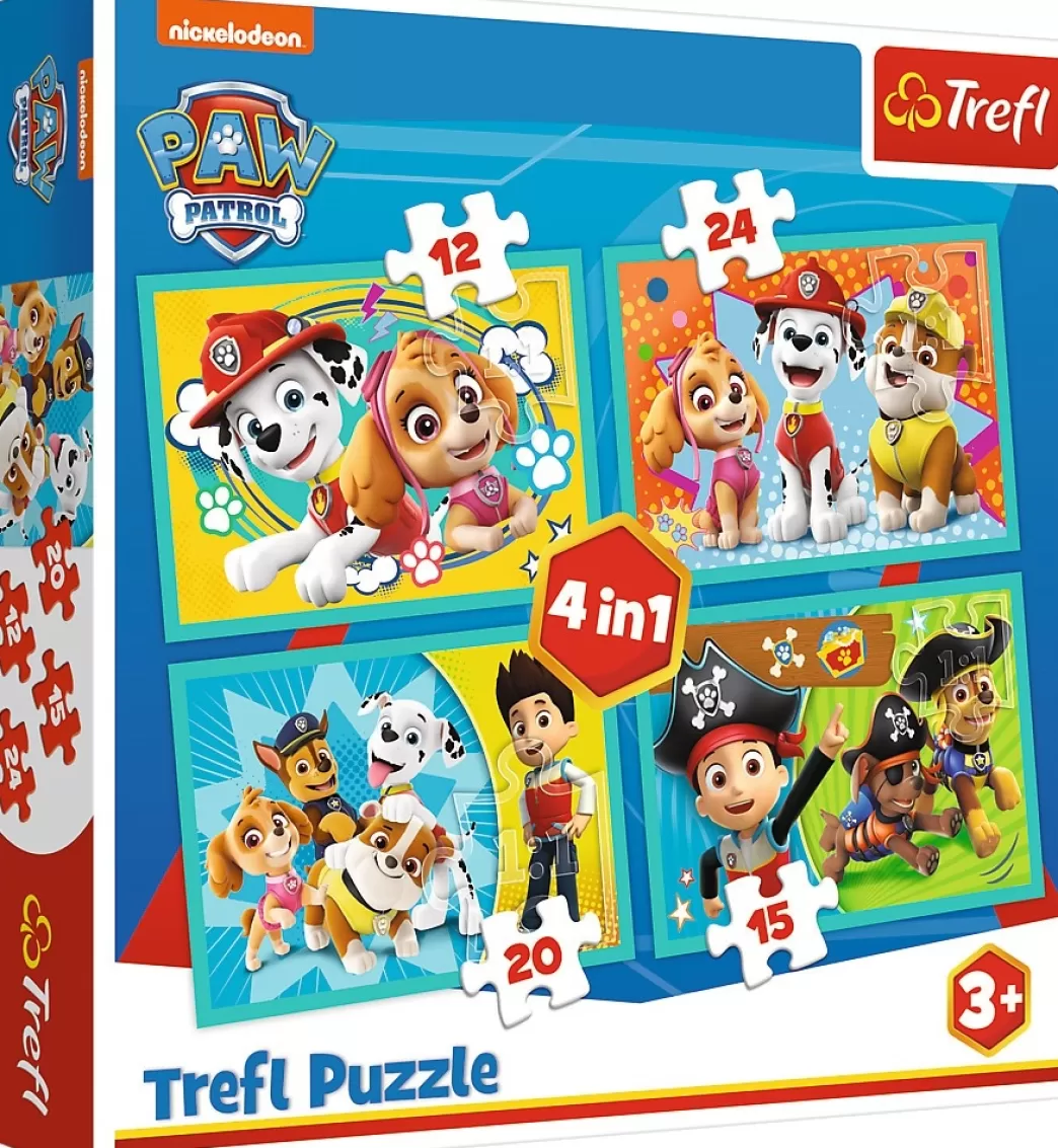Trefl Hondenpuzzels>: Paw Patrol 4In1 (12/15/20/24) Kinderpuzzels