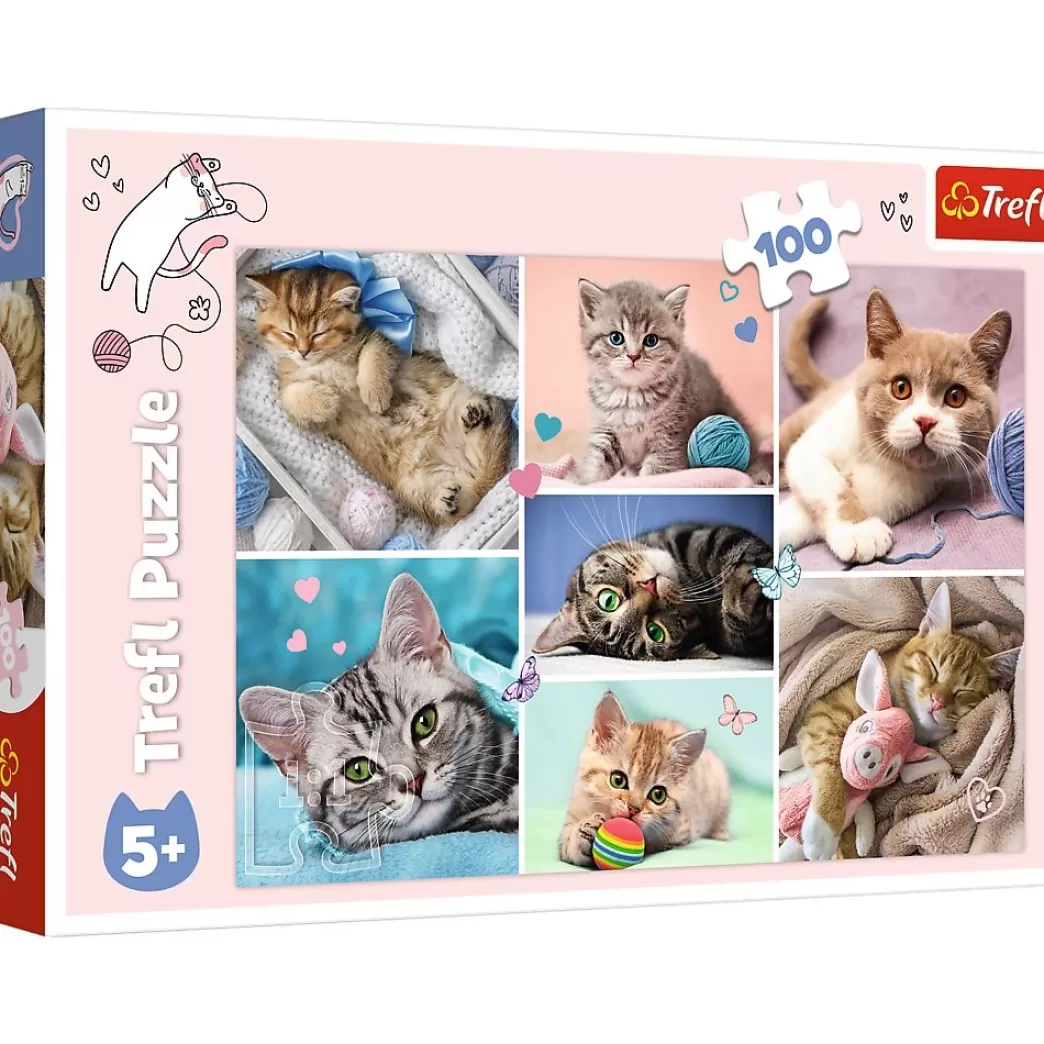 Trefl Kattenpuzzels>: World Of Cats (100) Kinderpuzzel