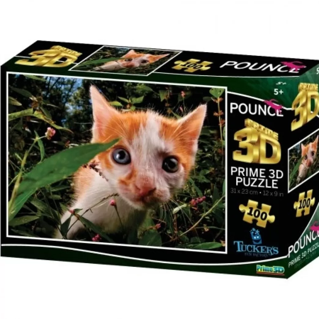 Tucker's Fun Factory Kattenpuzzels>Tucker Fun Factory: Pounce (100) 3D Legpuzzel