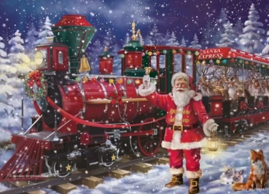 Tucker's Fun Factory Treinpuzzels>: The Santa Express (1000) Kerstpuzzel