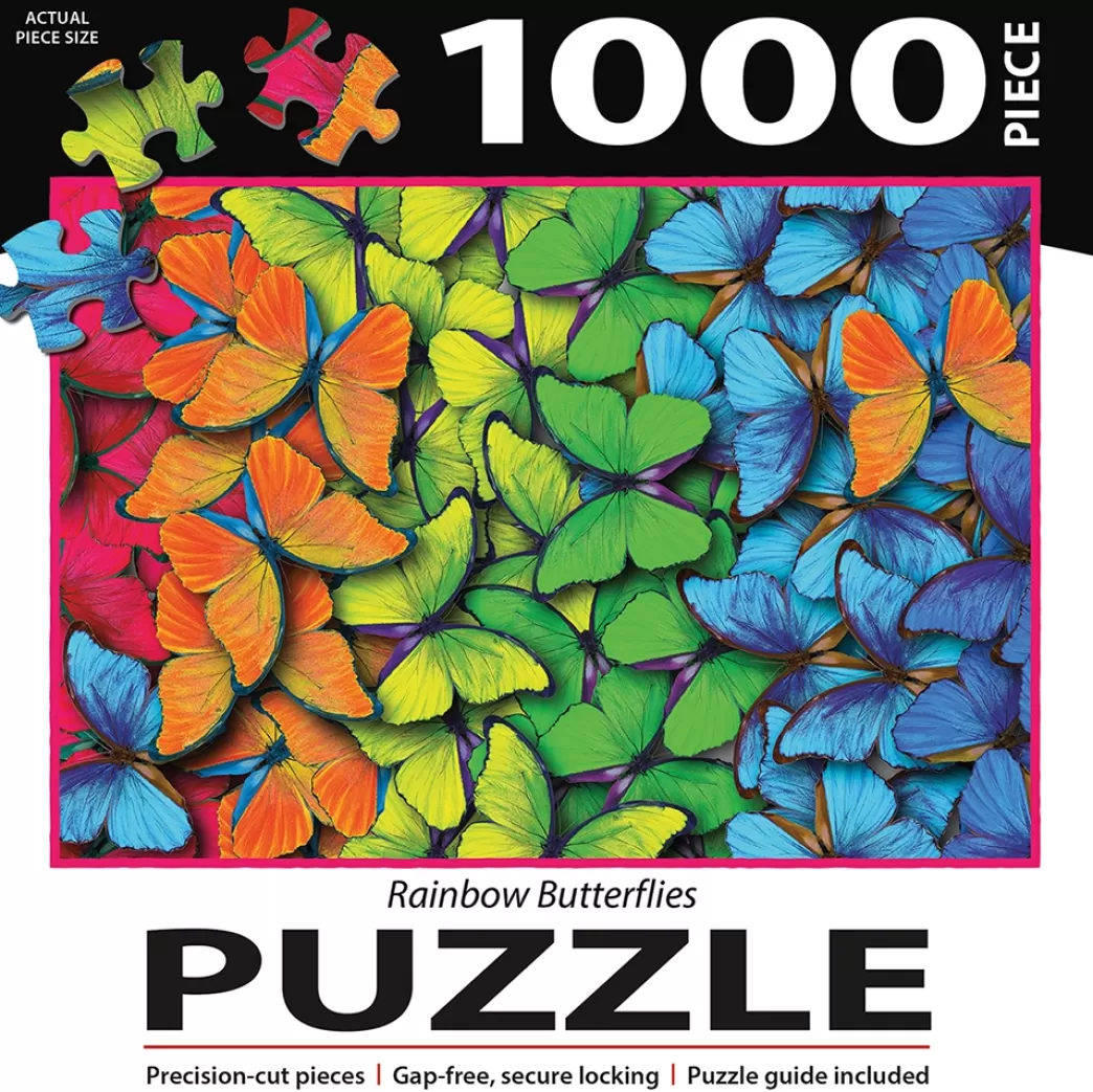 Turner Vlinderpuzzels>: Rainbow Butterflies (1000) Vlinderpuzzel